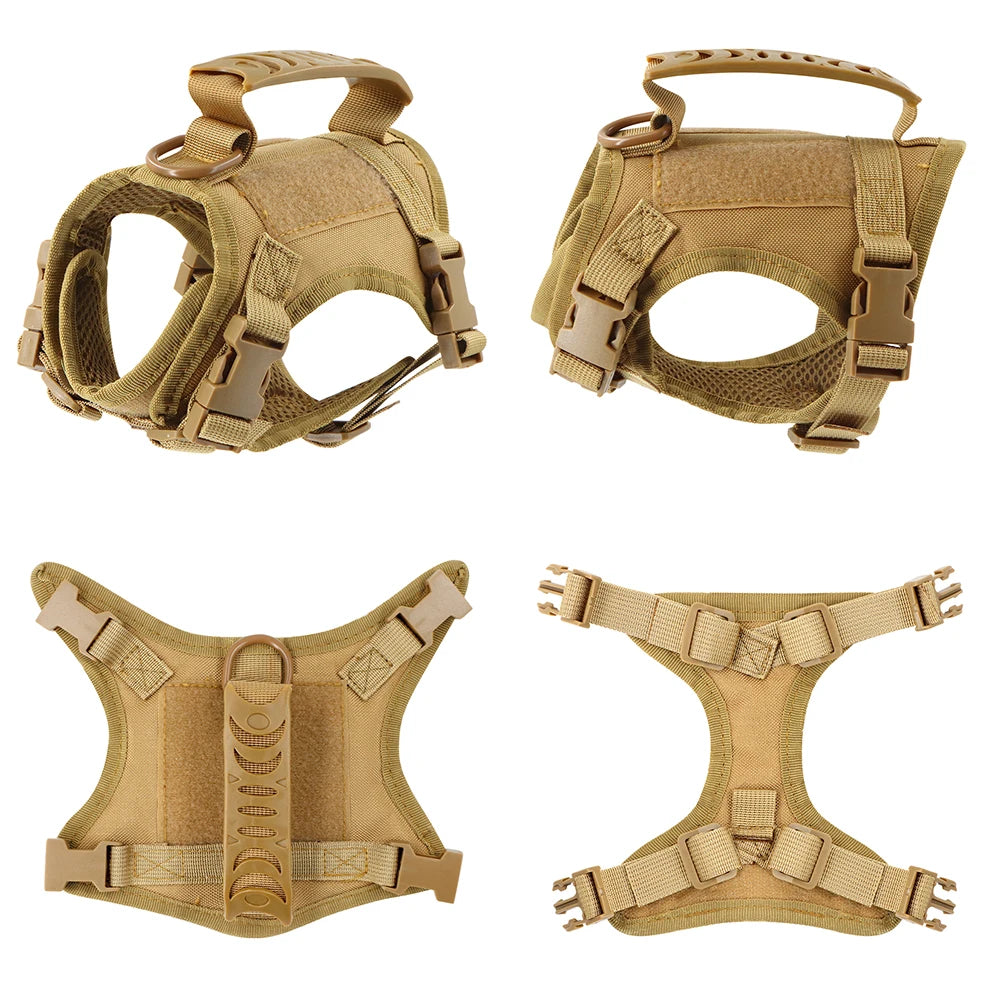 Tactical Cat Harness Leash with 9 Patches