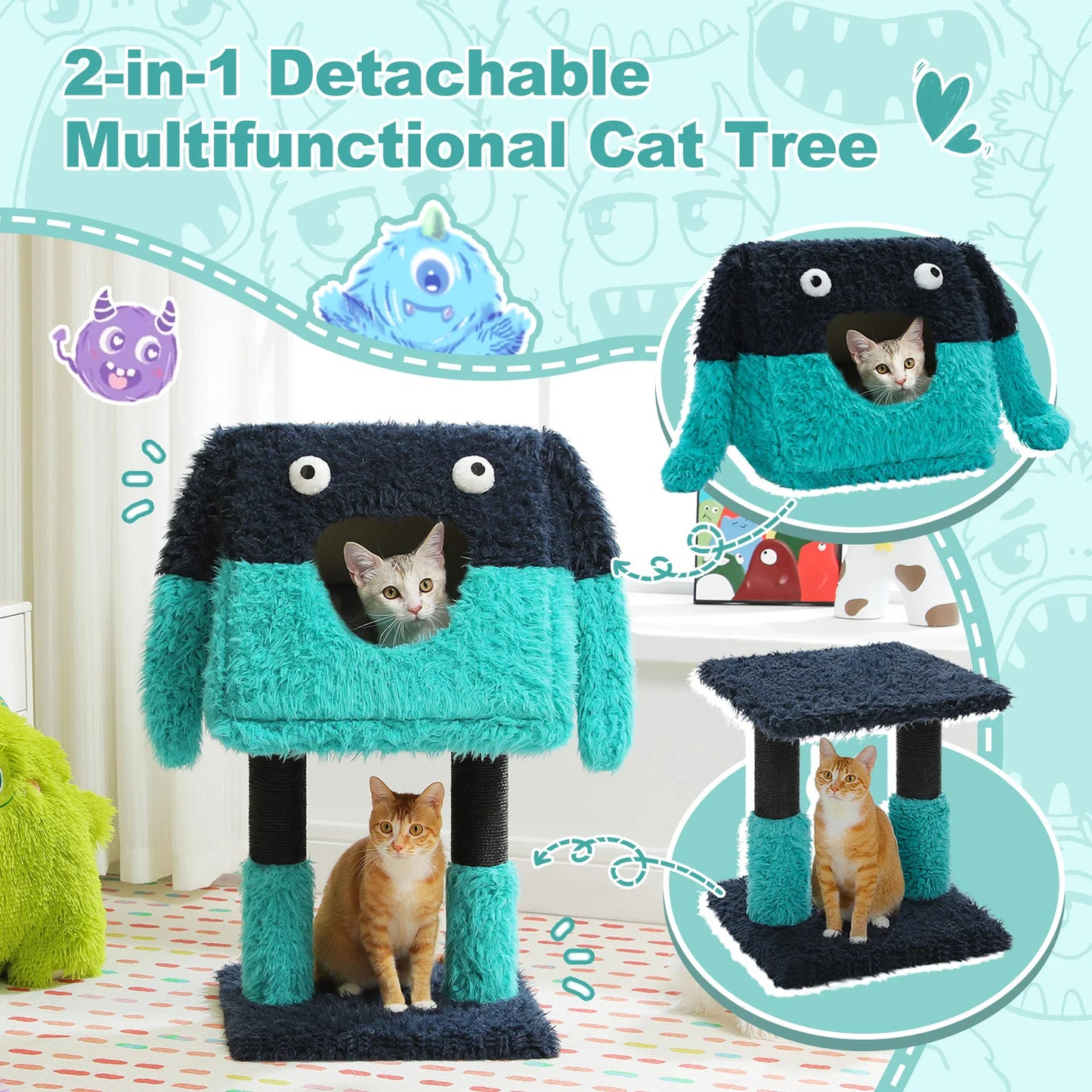 Monster Cat Tree Tower