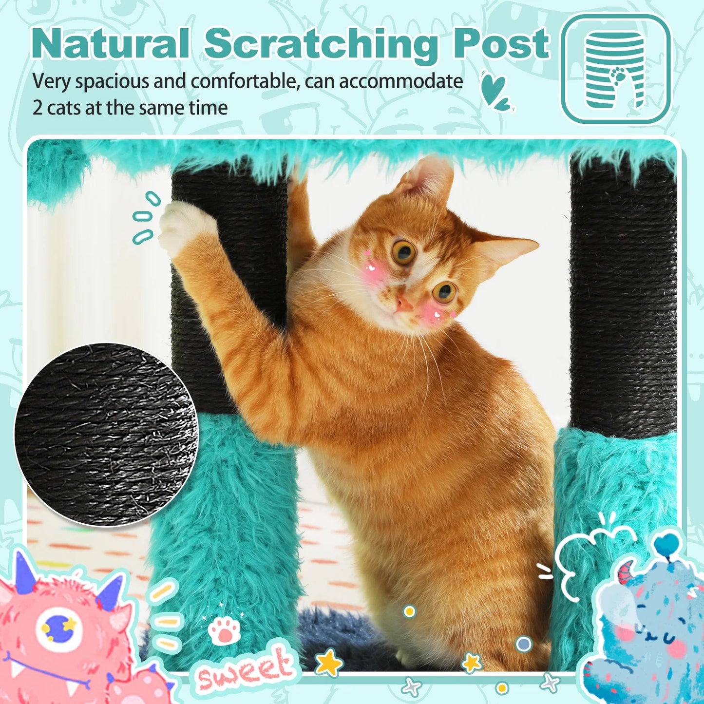 Monster Cat Tree Tower
