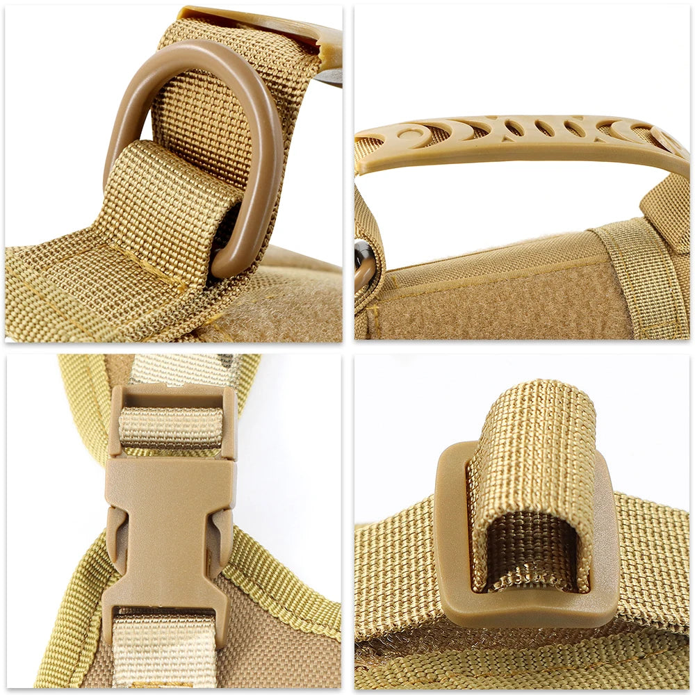 Tactical Cat Harness Leash with 9 Patches
