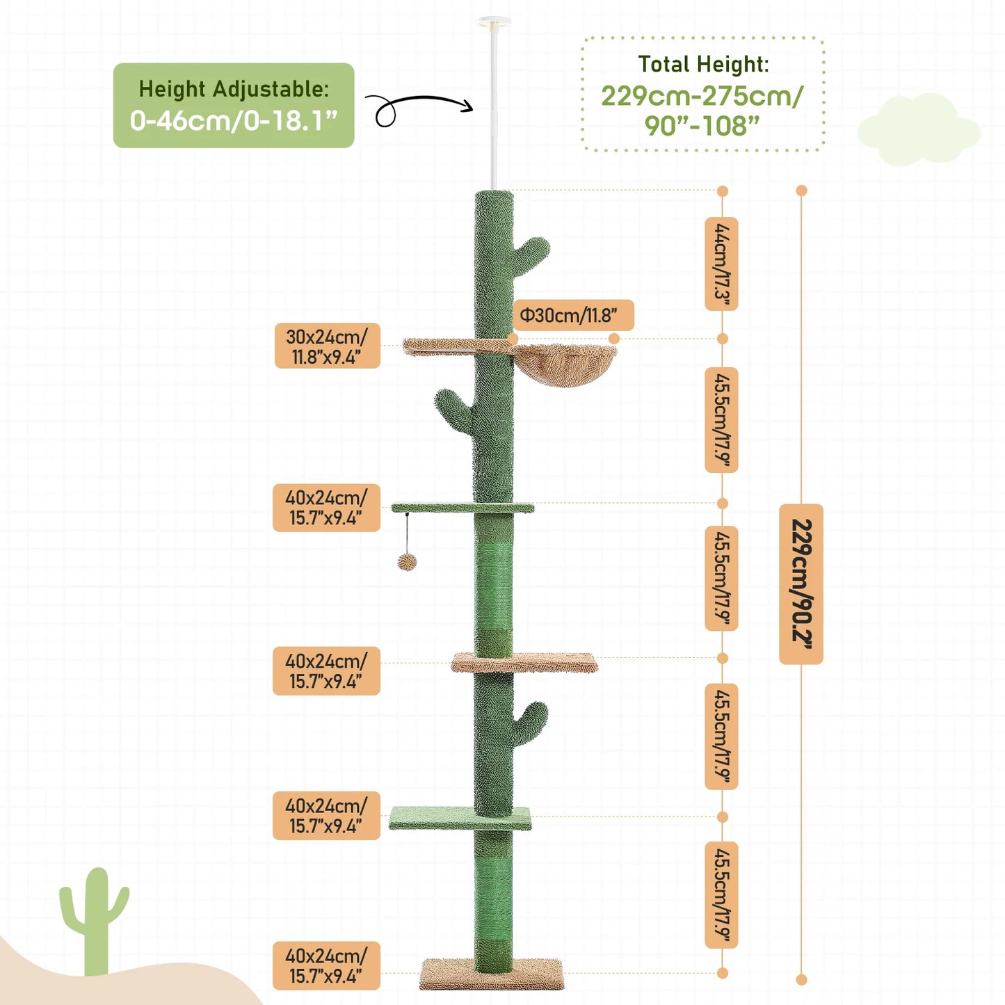 Cat Tree Tower Cactus