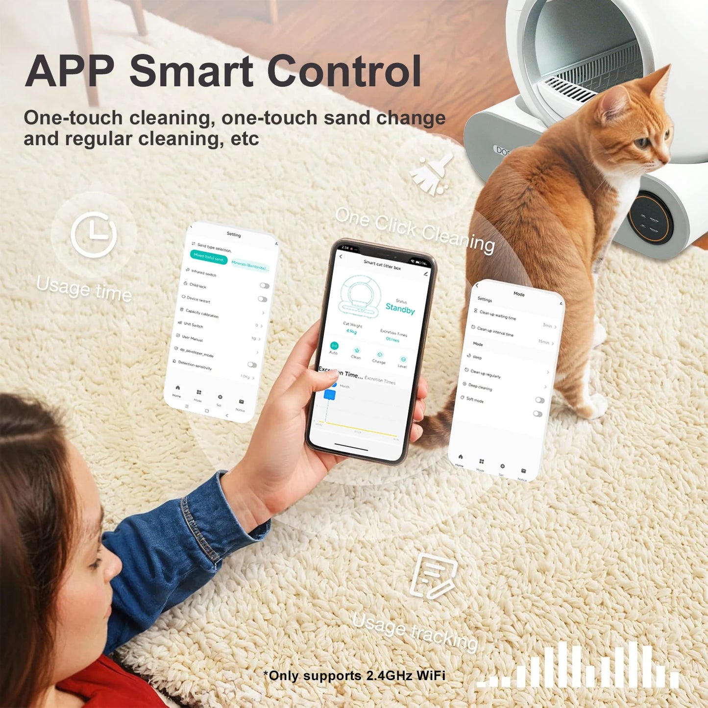 Automatic Self Cleaning Cat Litter Box