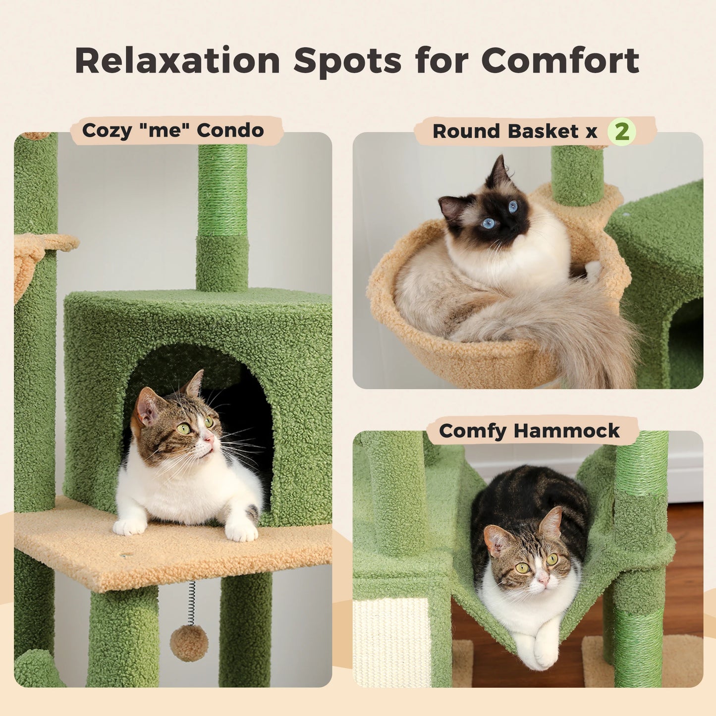 Cactus Cat Tree Floor to Ceiling