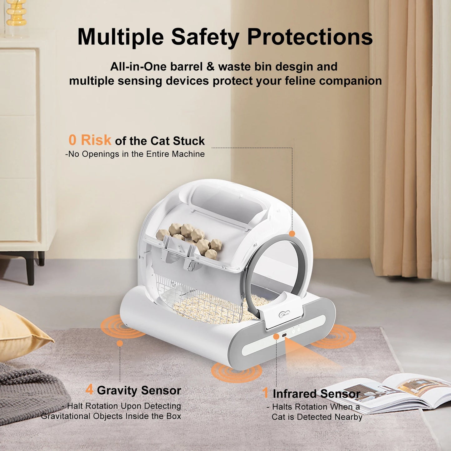 Automatic Cat Litter Box Self Cleaning
