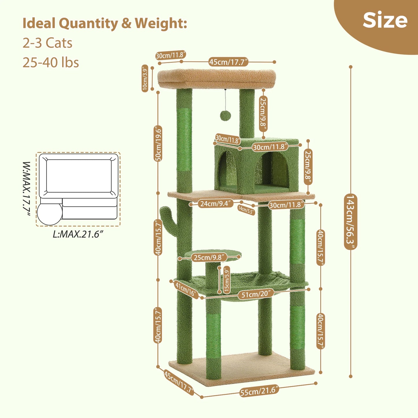 Cactus Cat Tree Tower
