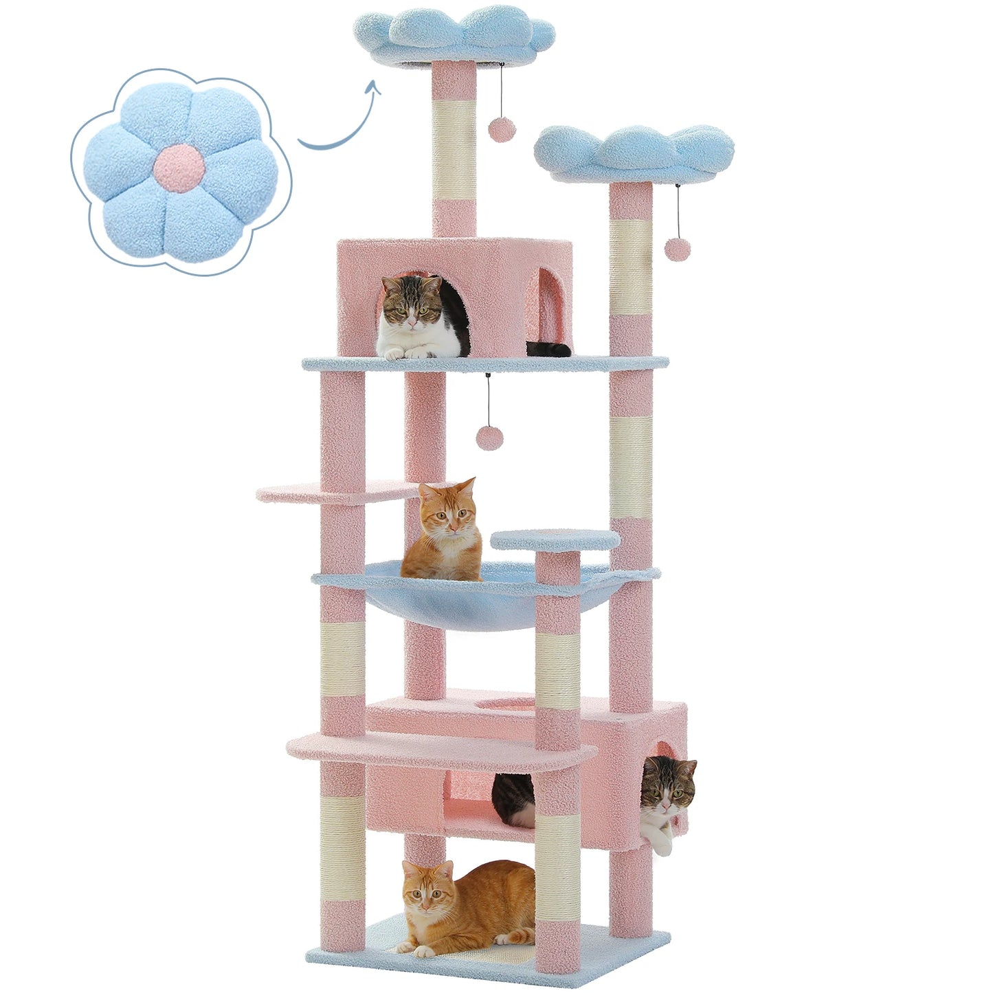 Large Cat Tree Tower for Indoor Cats