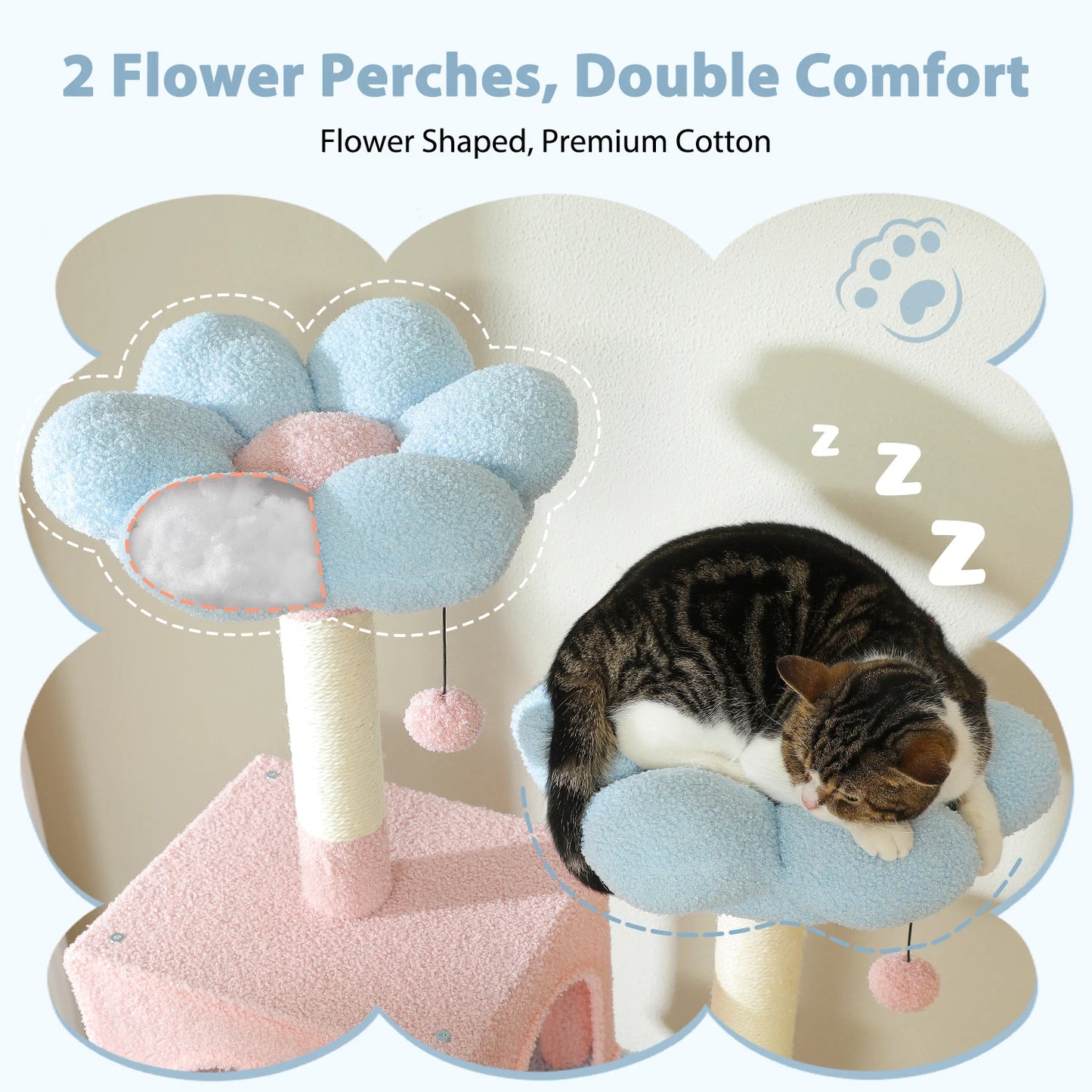 Large Cat Tree Tower for Indoor Cats