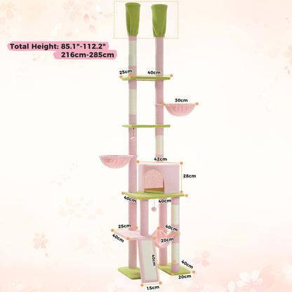 Floor to Ceiling Cat Tree with Scratching Posts