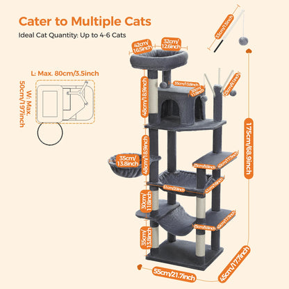 Large Tree Tower for Indoor Cats