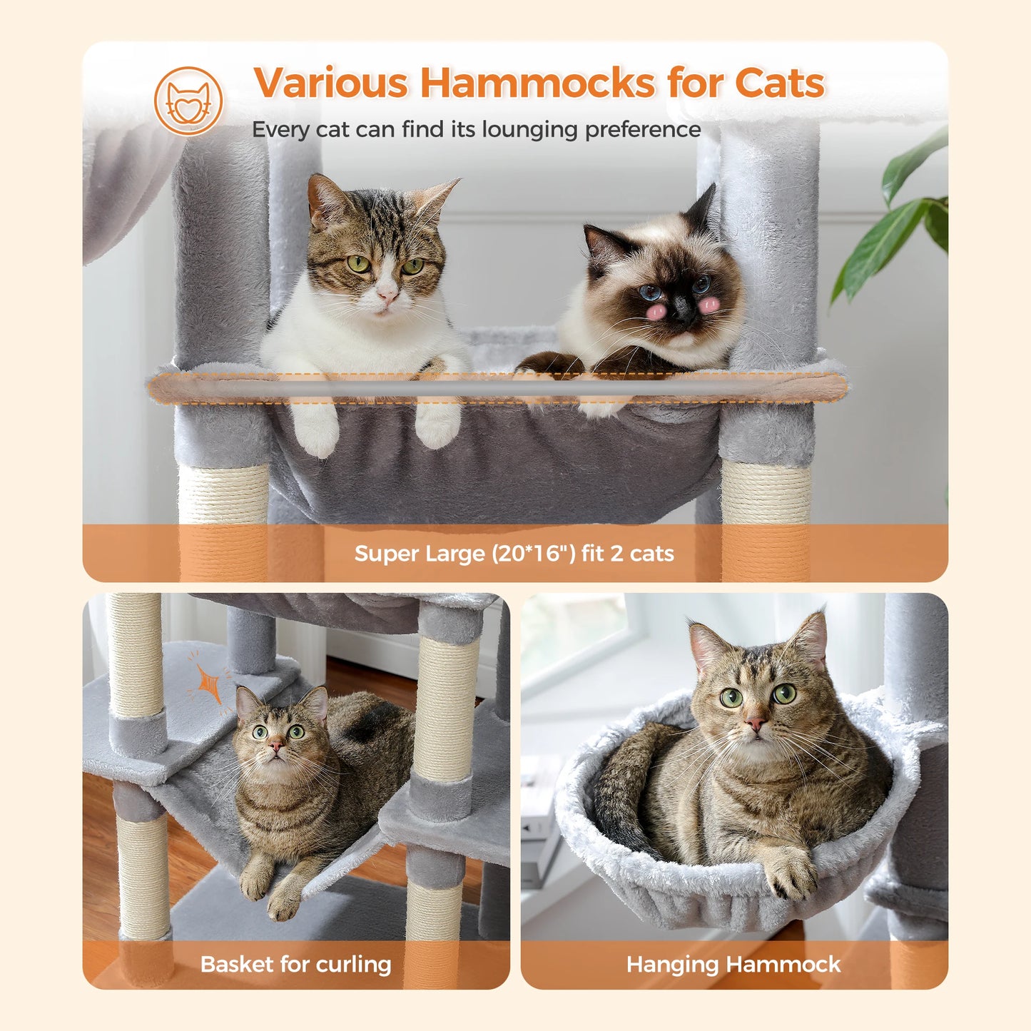 Large Tree Tower for Indoor Cats