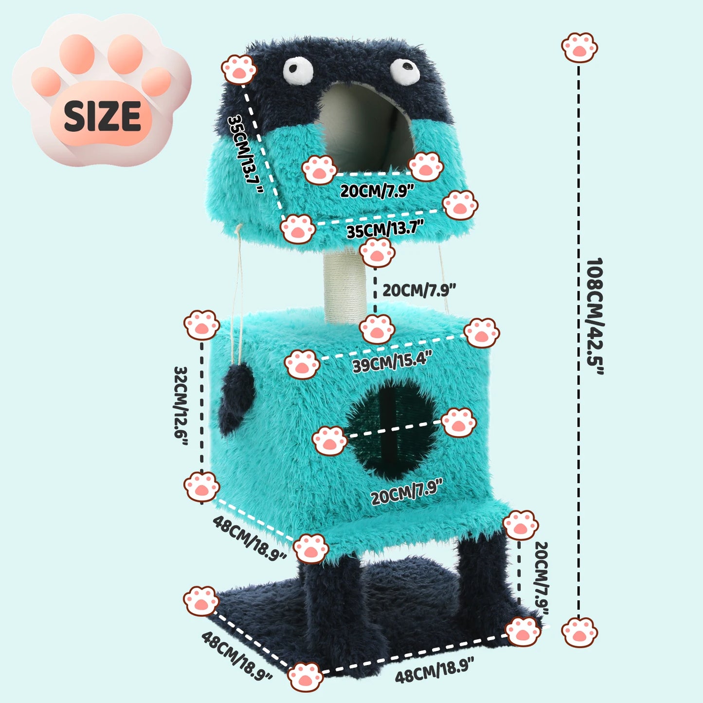 Monster Cat Tree 2 Towers