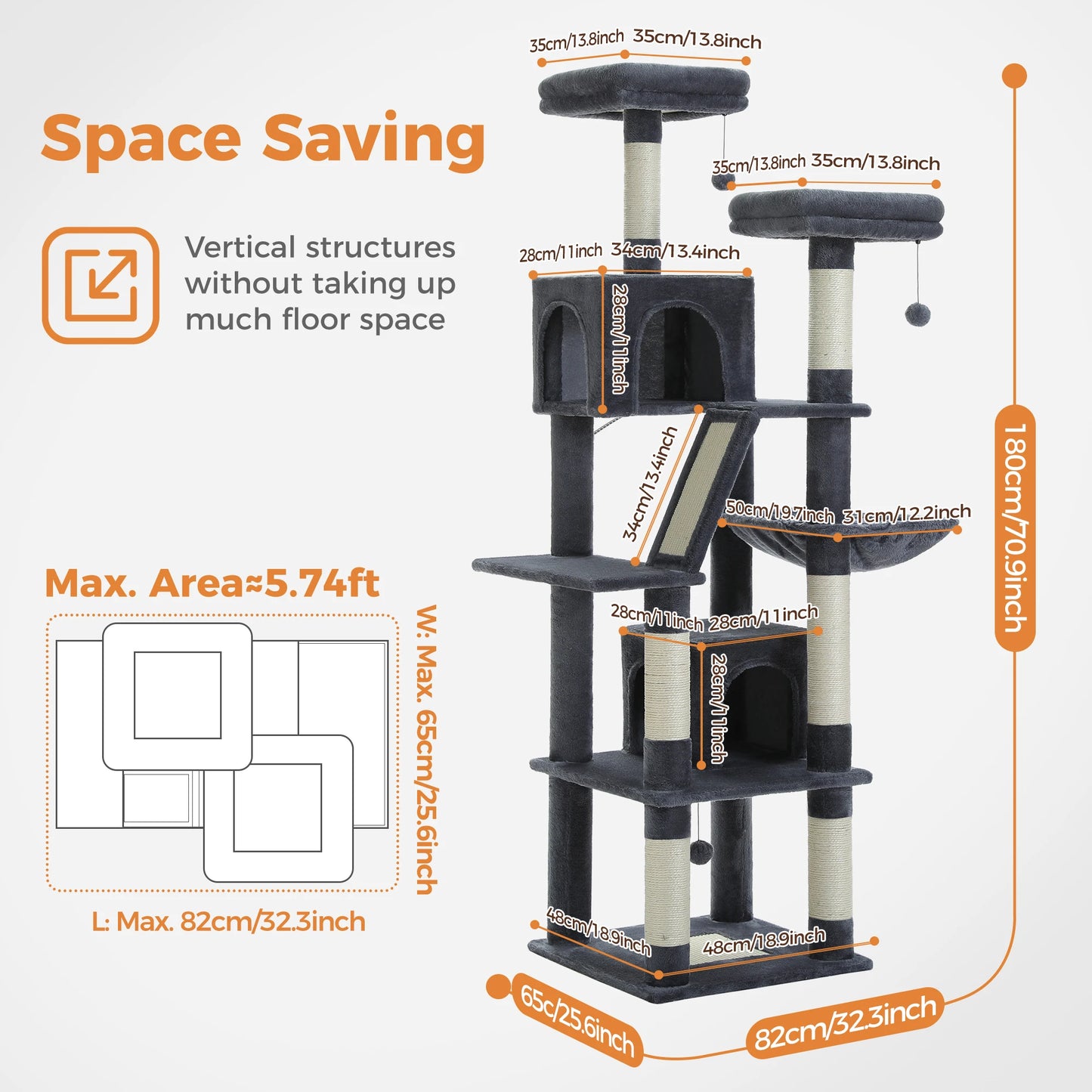 Large Tree Tower for Indoor Cats