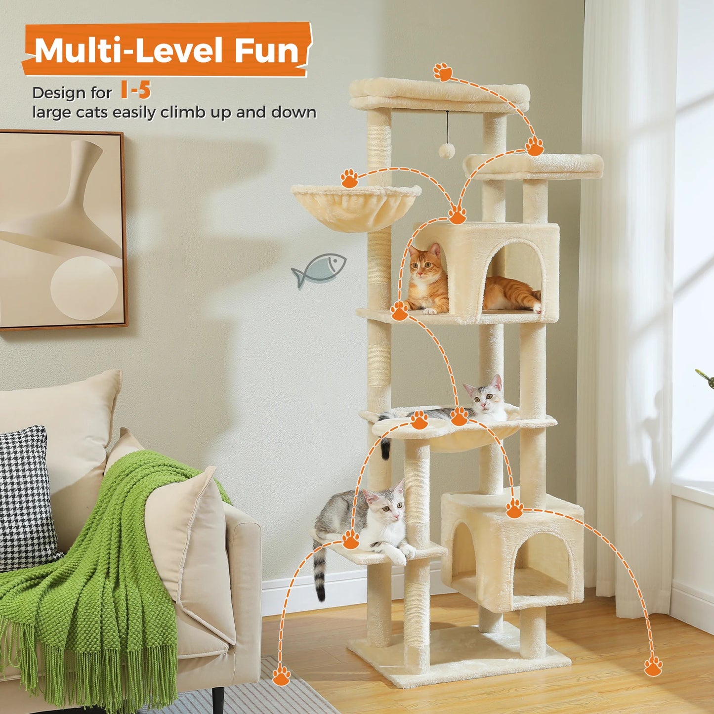 Large Tree Tower for Indoor Cats