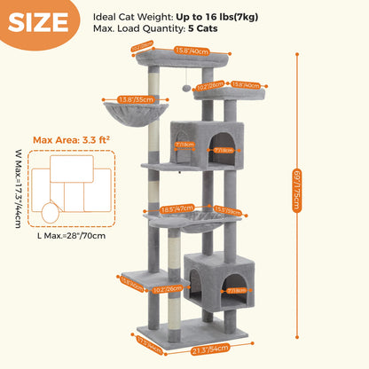 Large Tree Tower for Indoor Cats