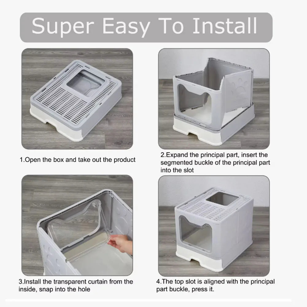 Convenient Foldable Litter Box